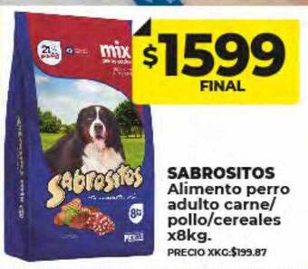 Supermayorista Vital Sabrositos alimento perro adulto carne-pollo-cereales oferta