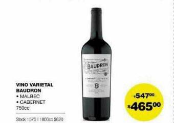 Atomo Conviene Vino varietal baudron oferta