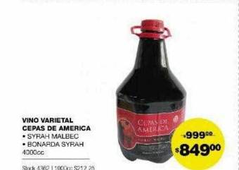 Atomo Conviene Vino varietal cepas de america oferta