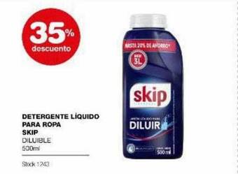 Atomo Conviene Detergente líquido para ropa skip 35% descuento oferta
