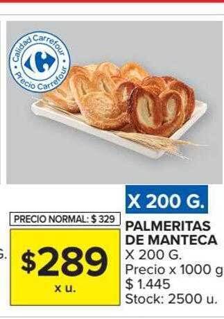 Carrefour Palmeritas de manteca oferta