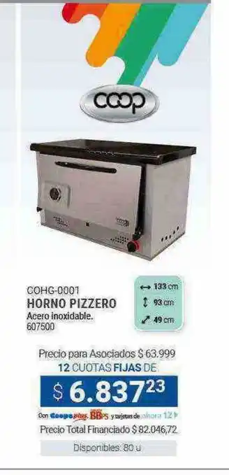 Cooperativa Obrera Coop horno pizzero oferta