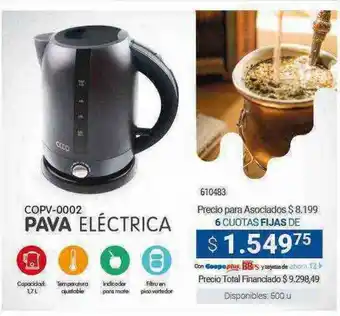 Cooperativa Obrera Copv-0002 pava eléctrica oferta