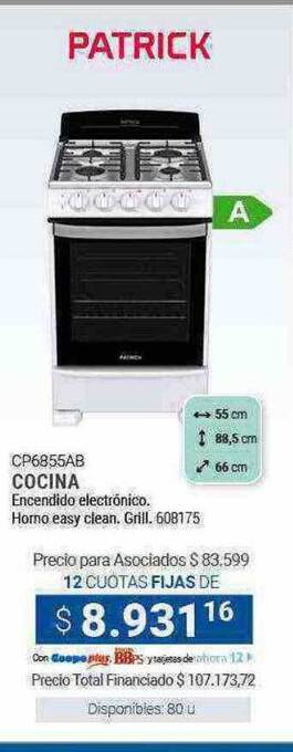 Cooperativa Obrera Patrick cocina oferta