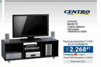 Cooperativa Obrera Centro estant mt4000w rack tv oferta
