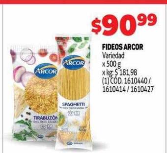 Makro Fideos arcor oferta