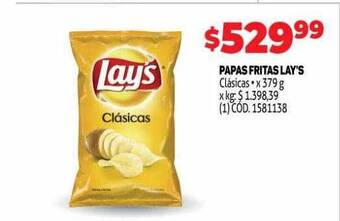 Makro Papas fritas lay's clasicas oferta