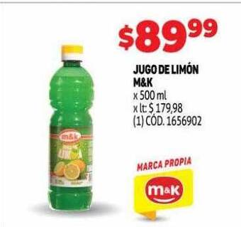 Makro Jugo de limón m&k oferta