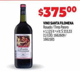Makro Vino santa filomena rosado tinto patero oferta