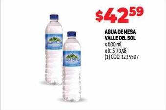 Makro Agua de mesa valle del sol oferta