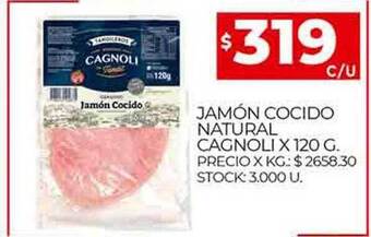Supermercados DIA Jamón cocido natural cagnoli oferta