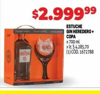 Makro Estuche gin heredero + copa oferta