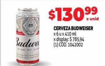 Makro Cerveza budweiser oferta