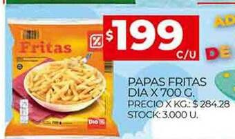 Supermercados DIA Papas fritas dia oferta