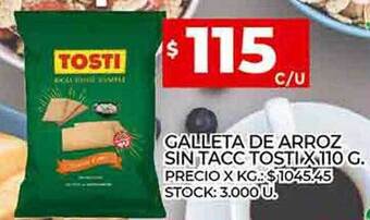 Supermercados DIA Galleta de arroz sin tacc tosti oferta