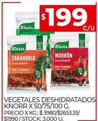 Supermercados DIA Vegetales deshidratados knorr oferta
