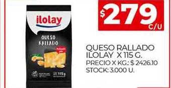 Supermercados DIA Queso rallado ilolay oferta