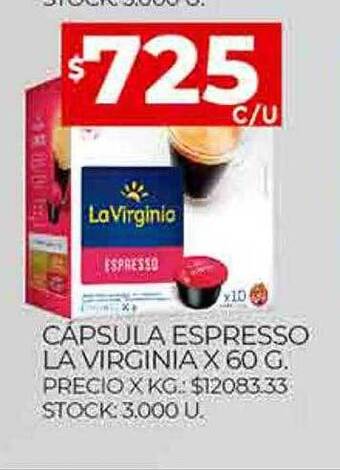 Supermercados DIA Capsula espresso la virginia oferta
