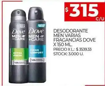 Supermercados DIA Desodorante men varias fragancias dove oferta