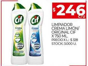 Supermercados DIA Limpiador crema limón original cif oferta