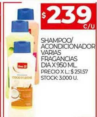 Supermercados DIA Shampoo acondicionador varias fragancias dia oferta