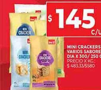 Supermercados DIA Mini crackers varios sabores dia oferta