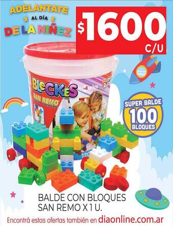 Supermercados DIA Balde con bloques san remo oferta