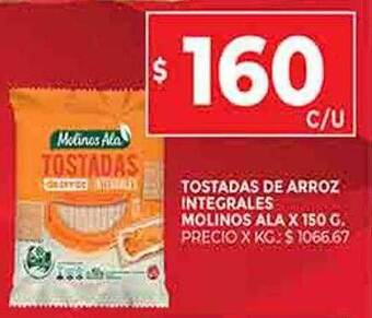 Supermercados DIA Tostadas de arroz integrales molinos ala oferta
