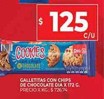 Supermercados DIA Galletitas con chips de chocolate dia oferta