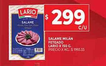 Supermercados DIA Salame milán feteado lario oferta