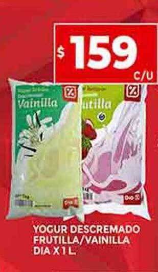 Supermercados DIA Yogur descremado frutilla vainilla dia oferta