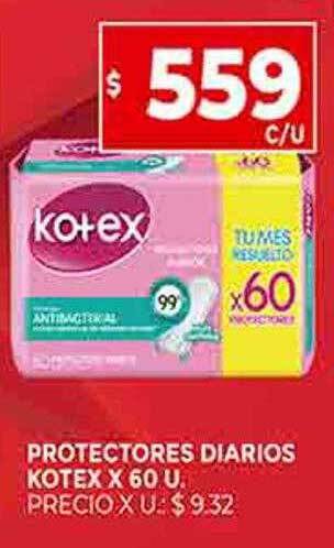Supermercados DIA Protectores diarios kotex oferta
