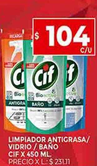 Supermercados DIA Limpiador antigrasa vidrio baño cif oferta
