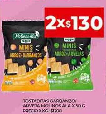 Supermercados DIA Tostaditas garbanzo arveja molinos ala oferta
