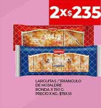 Supermercados DIA Larguitas triangulo de hojaldre ronda oferta