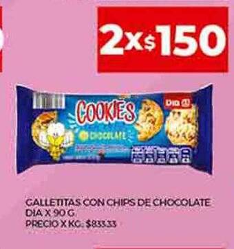 Supermercados DIA Galletitas con chips de chocolate dia oferta