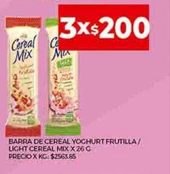 Supermercados DIA Barra de cereal yoghurt frutilla light cereal mix oferta
