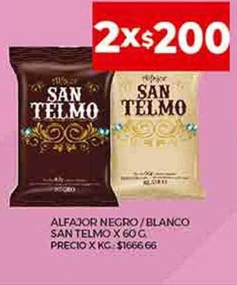 Supermercados DIA Alfajor negro blanco san telmo oferta