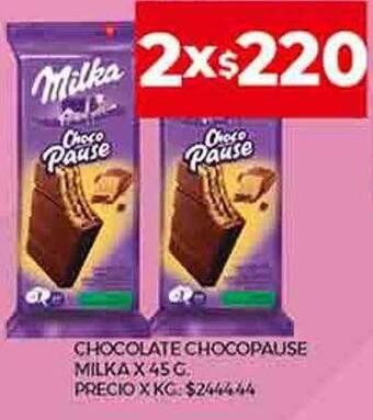 Supermercados DIA Chocolate chocopause milka oferta