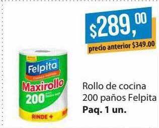 Supermercados Damesco Rollo de cocina 200 paños felpita oferta