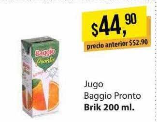 Supermercados Damesco Jugo baggio pronto oferta
