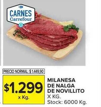 Carrefour Milanesa de nalga de novillito oferta