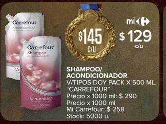 Carrefour Shampoo acondicionador v tipos doy pack oferta