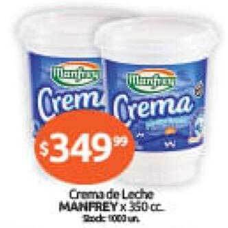 Cordiez Crema de leche manfrey oferta