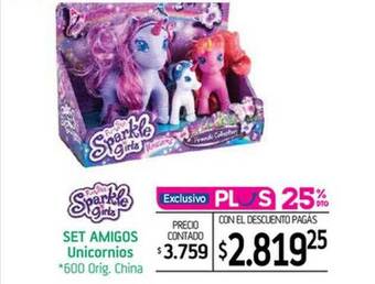 La Anonima Sparkle girls set amigos unicornios oferta