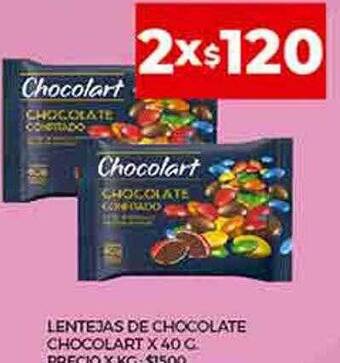 Supermercados DIA Lentejas de chocolate chocolart oferta