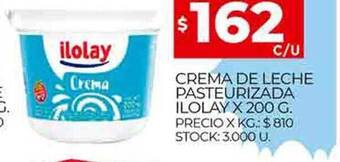 Supermercados DIA Crema de leche pasteurizada ilolay oferta