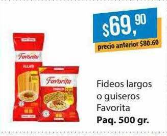 Supermercados Damesco Fideos largos o guiseros favorita oferta