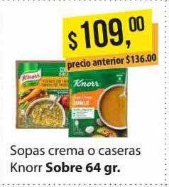 Supermercados Damesco Sopas crema o caseras knorr oferta