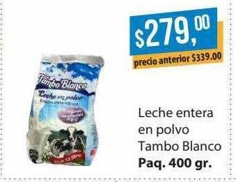 Supermercados Damesco Leche entera en polvo tambo blanco oferta
